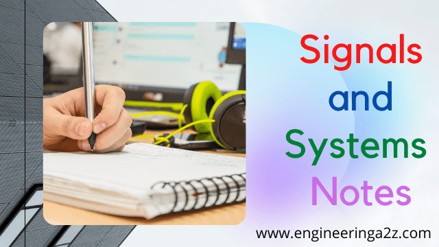 Signals and Systems Lecture Notes