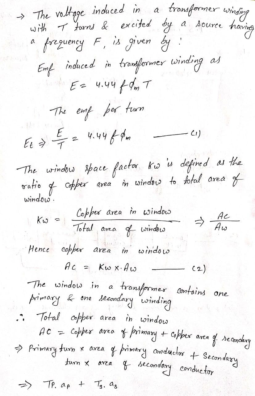 Output Equation of Transformer