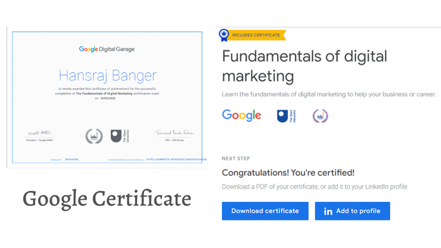 Google Online Free Certificate