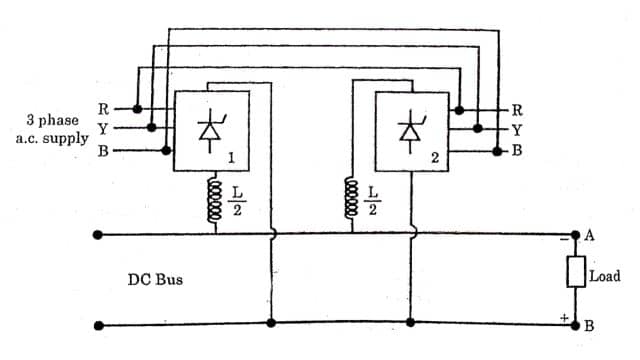 Schematic diagram of 3 Phase Dual Converter