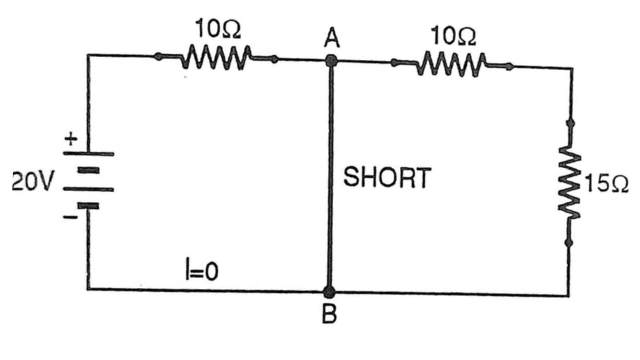 norton's theorem diagram with short circuited 