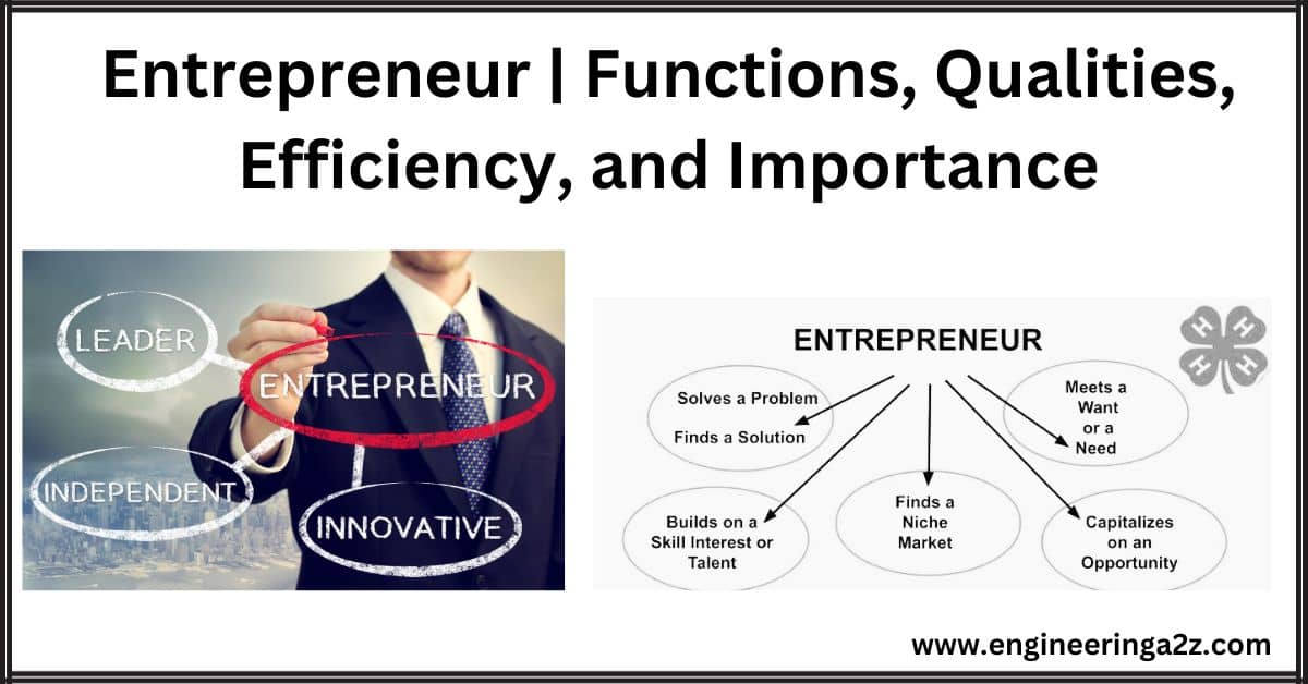 Entrepreneur | Functions, Qualities, Efficiency, and Importance