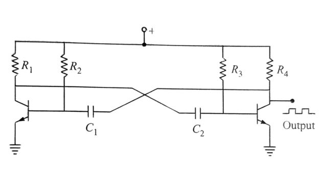 An astable or free- running multivibrator