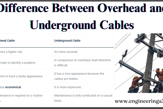 Difference Between Overhead and Underground Cables