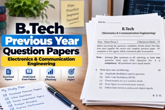 BTech ECE Previous Year Question Papers PDF – Semester Wise Download