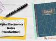 Digital Electronics Notes PDF (Handwritten)