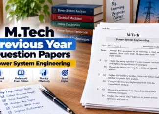 MTech Power System Previous Year Question Papers PDF