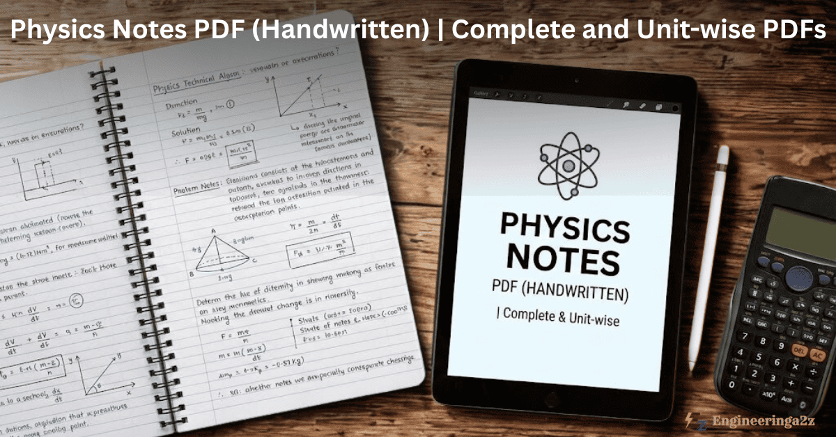 Physics Notes PDF (Handwritten) | Complete and Unit-wise PDFs