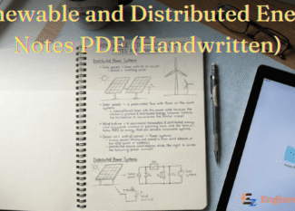 Renewable and Distributed Energy Notes PDF (Handwritten)