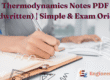 Thermodynamics Notes PDF (Handwritten)