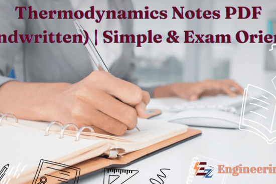 Thermodynamics Notes PDF (Handwritten)